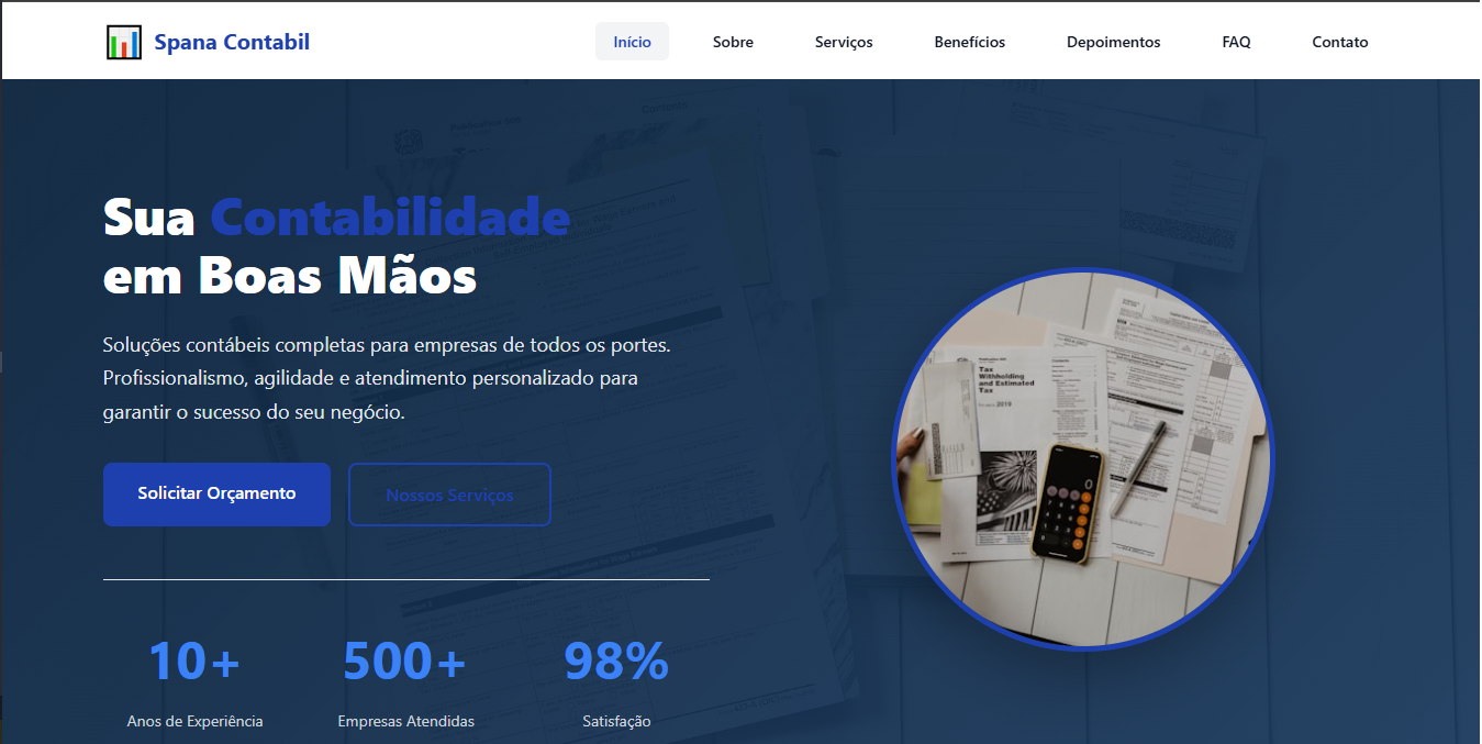 Projeto Página de Contabilidade